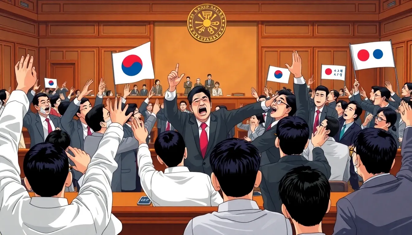 국회에서 벌어진 폭풍 같은 여야 격돌과 정치적 혼란의 열기